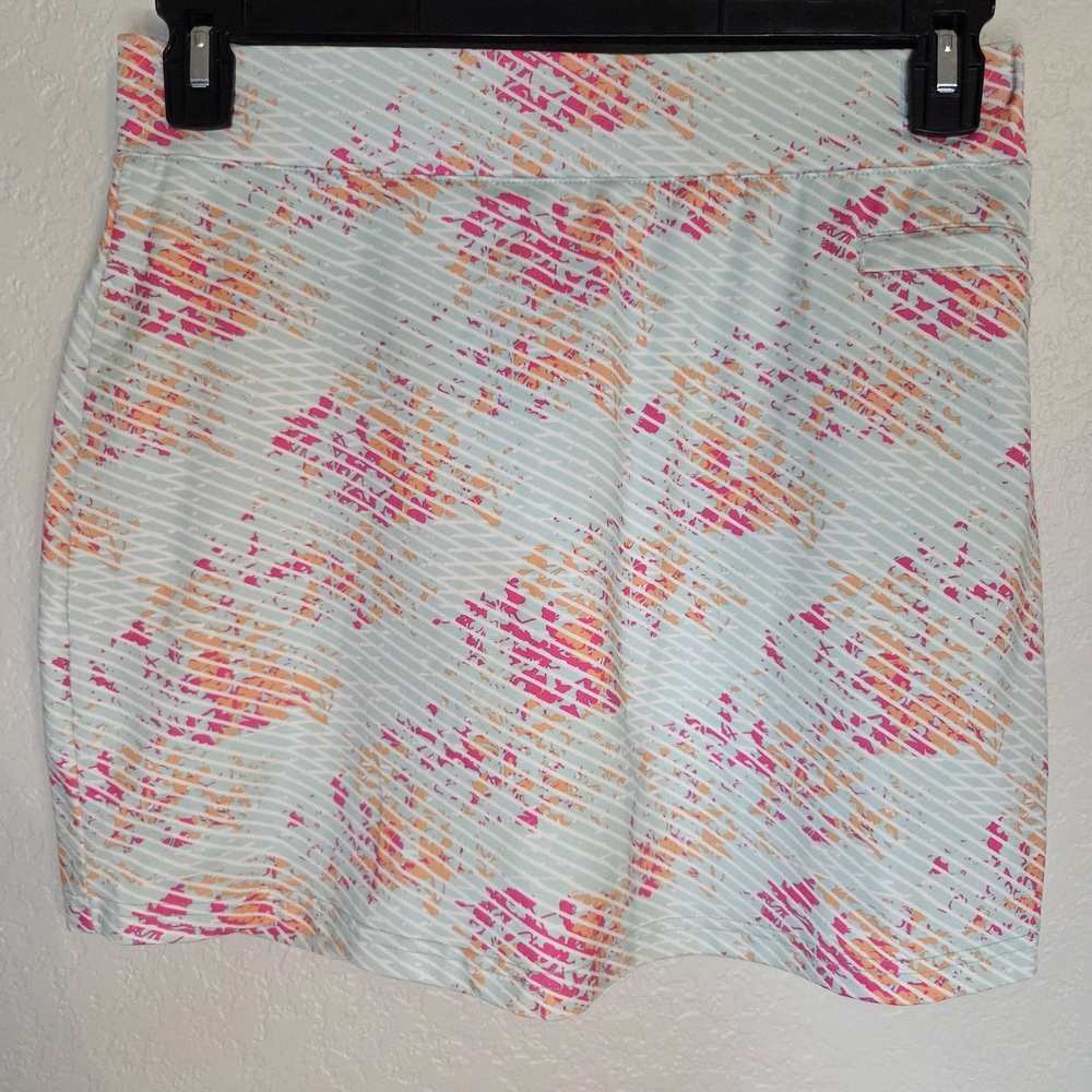 Pebble Beach Pink and Orange Mini Skirt